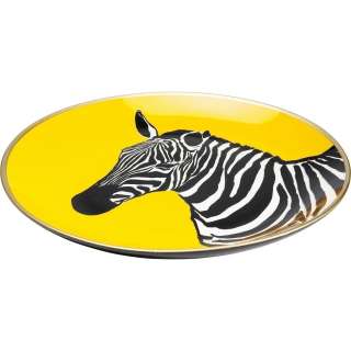 Deko Teller  Zebra gelb D30cm