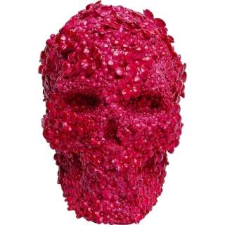 Spardose Skull Flowers Pink