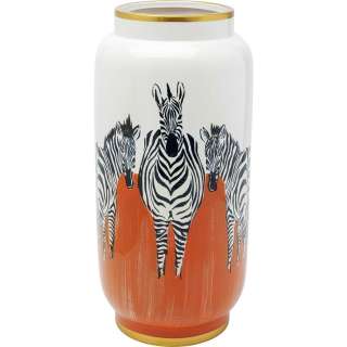 Vase Zebras Orange 39cm