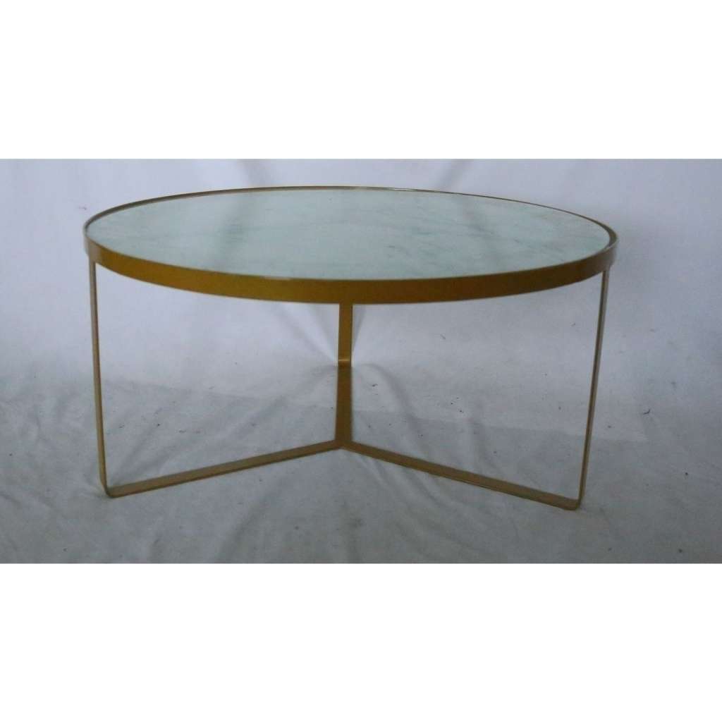 Beistelltisch Marble Gold Ø70cm