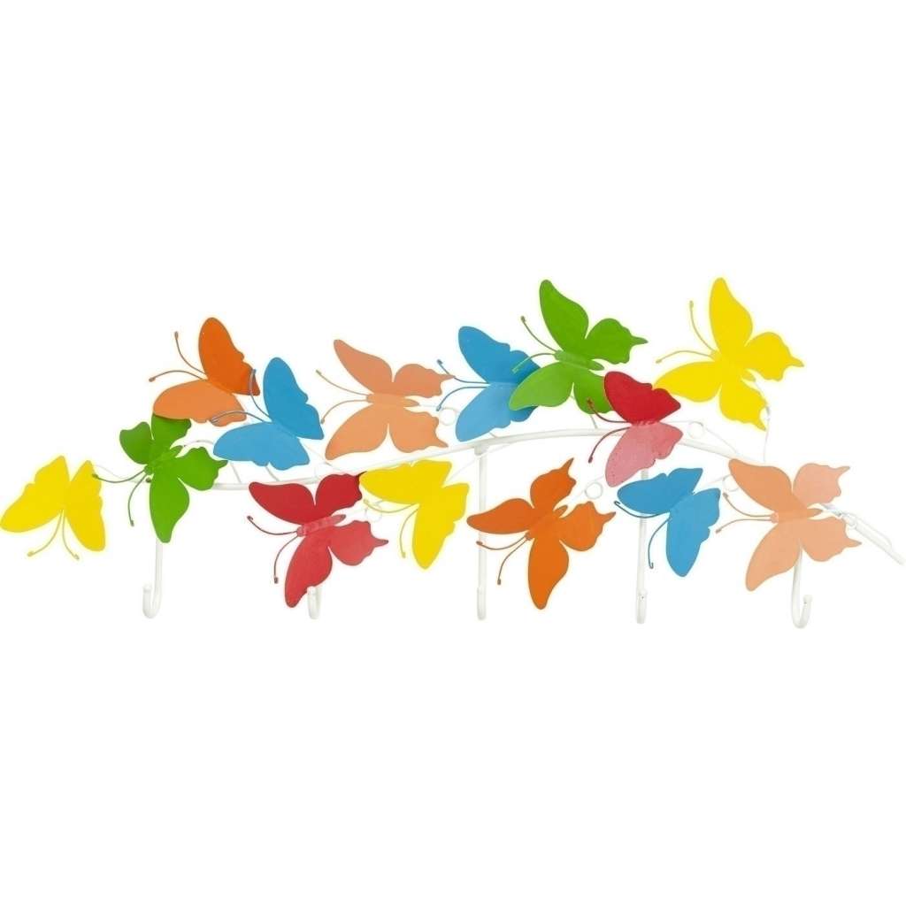 Wandgarderobe Colorful Butterflies