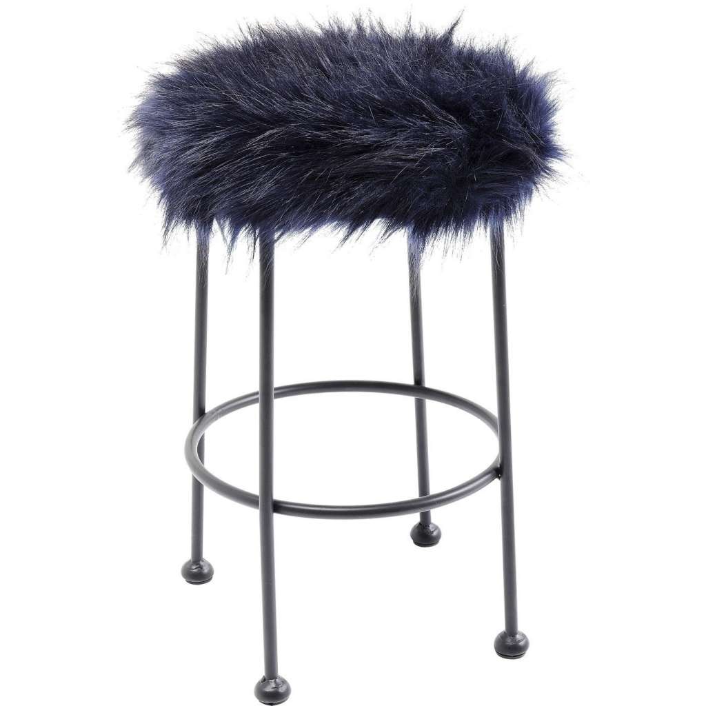 Hocker Ontario Fell Dark blau D30cm