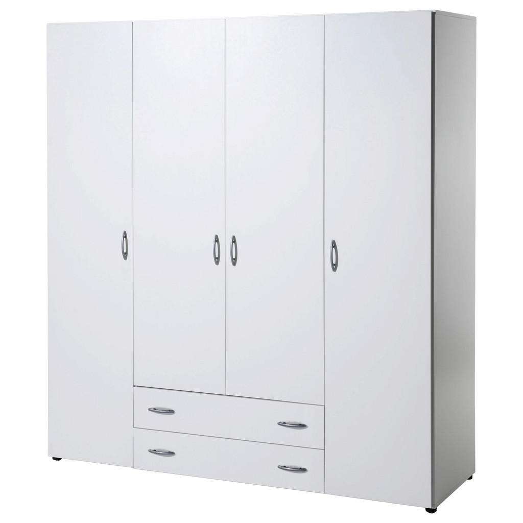 Carryhome DREHTÜRENSCHRANK 4-türig Weiß