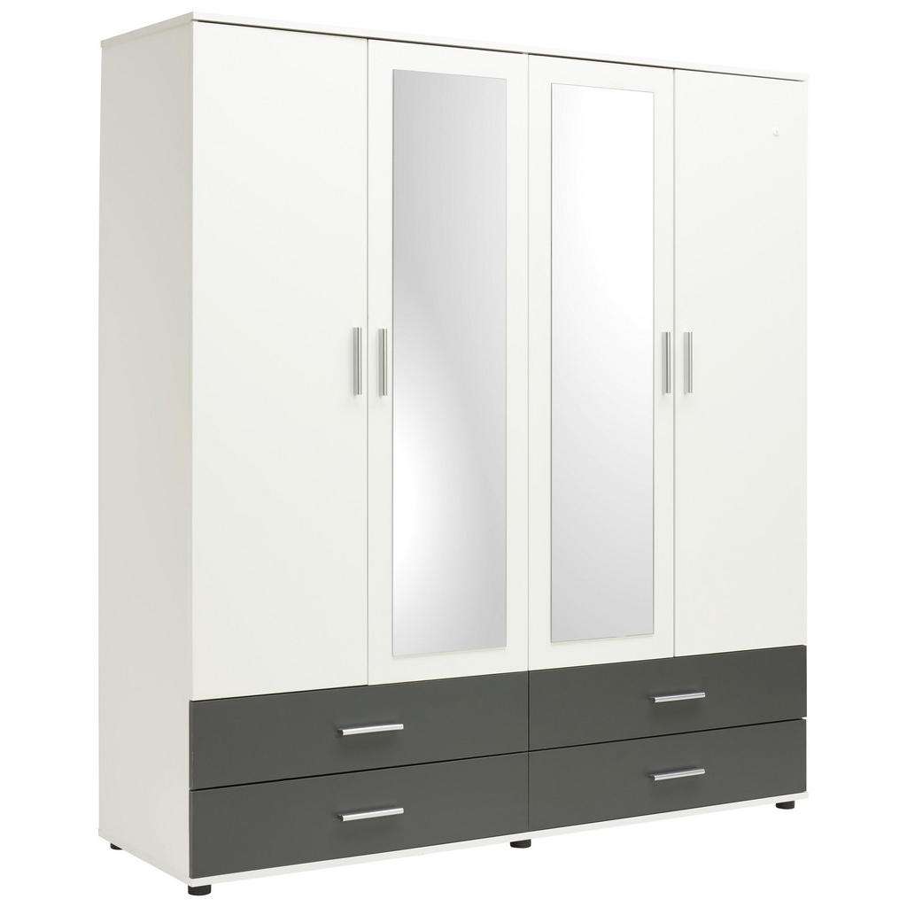 Carryhome KLEIDERSCHRANK 4-türig Weiß