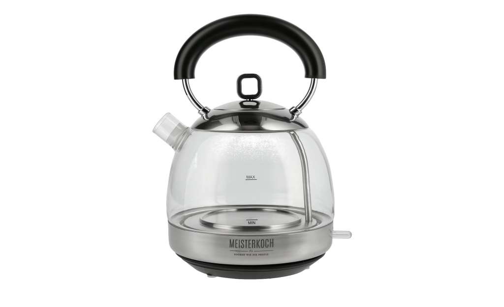 Meisterkoch Wasserkocher  WK-1713G ¦ silber ¦ Kunststoff, Edelstahl, Glas  ¦ Maße (cm): B: 20,5 H: 24 T: 29,5 Elektrokleingeräte > Wasserkocher - Höffner