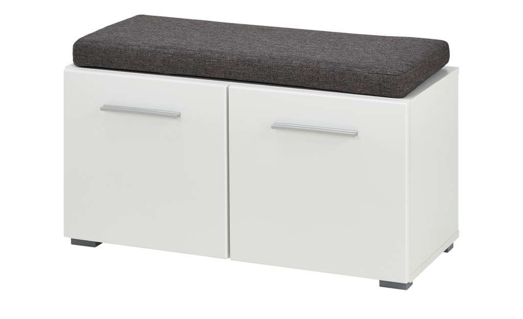 Garderobenbank  Bassano ¦ weiß ¦ Maße (cm): B: 79 H: 40 T: 35 Garderoben & Kleiderstangen > Garderobenbänke & Schuhbänke - Höffner