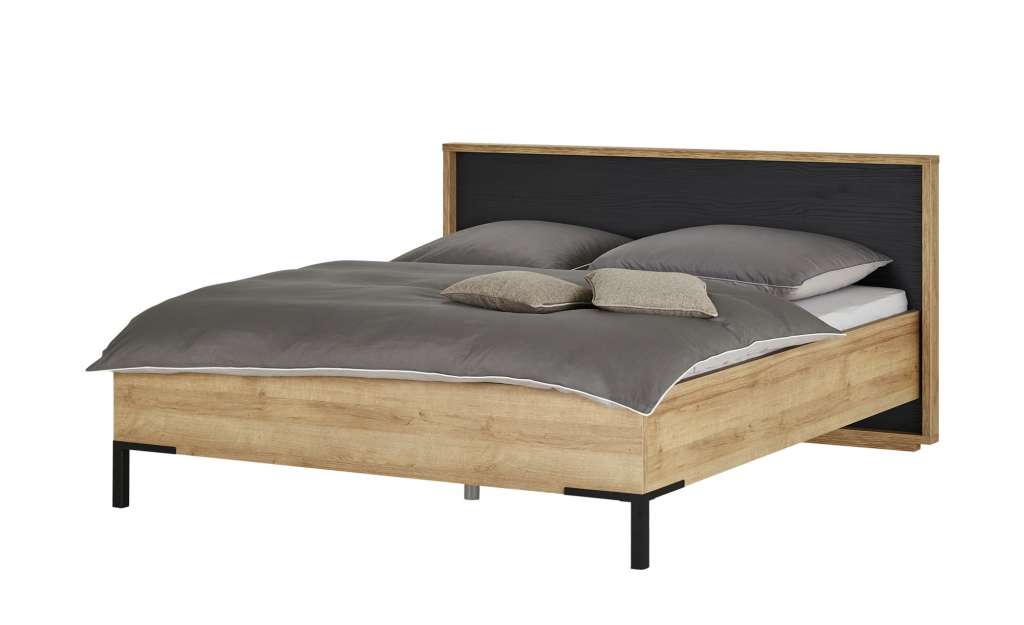 Doppelbett  Oakhill ¦ schwarz ¦ Maße (cm): B: 198 H: 89 T: 212 Betten > Futonbetten - Höffner