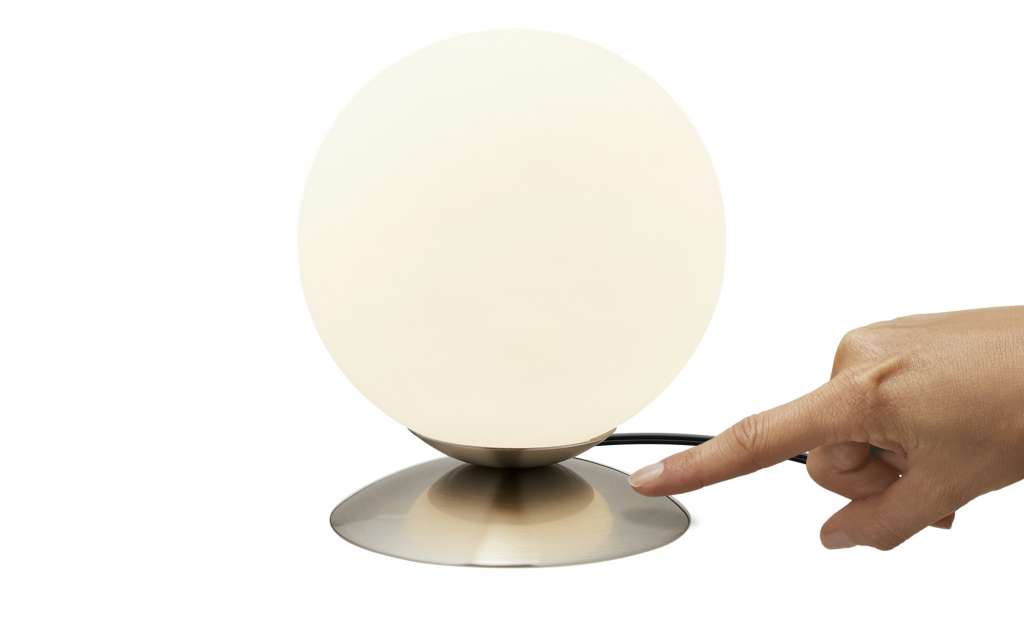 KHG LED-Tischleuchte, Nickel matt ¦ silber ¦ Maße (cm): H: 17 Ø: [14.0] Lampen & Leuchten > Innenleuchten > Tischlampen - Höffner