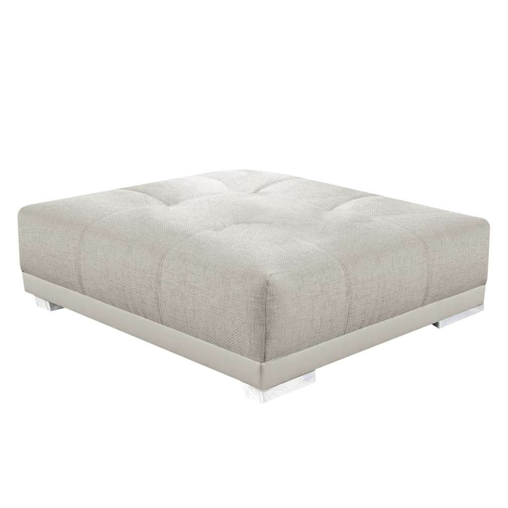 home24 Hocker Pesaro Kunstleder / Webstoff