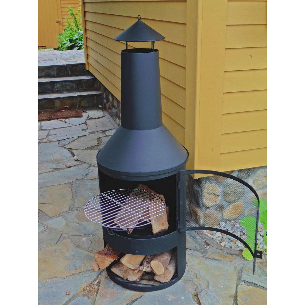 XXXL Garten- /Terrassengrillkamin, Grau