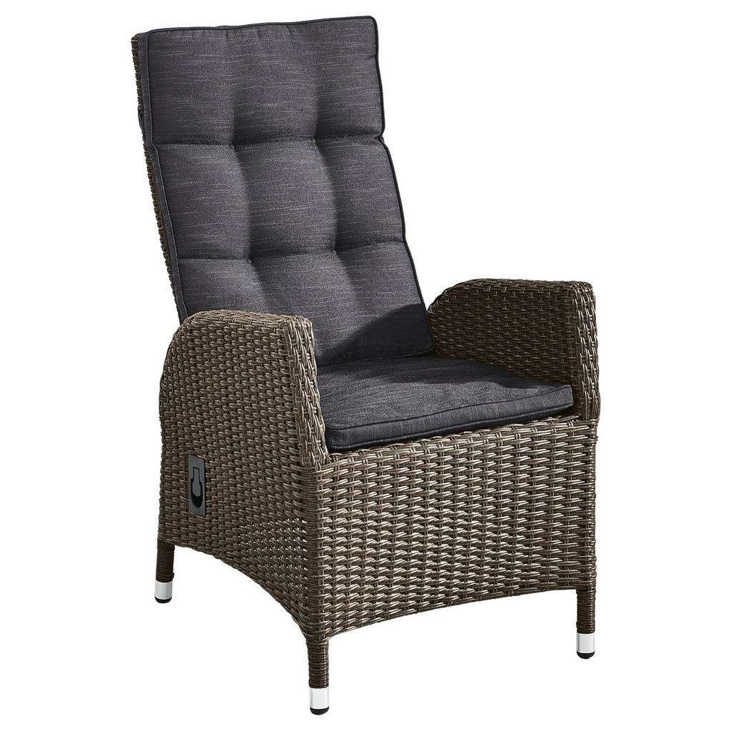 Ambia Garden GARTENSESSEL Kunststoffgeflecht Aluminium Weiß