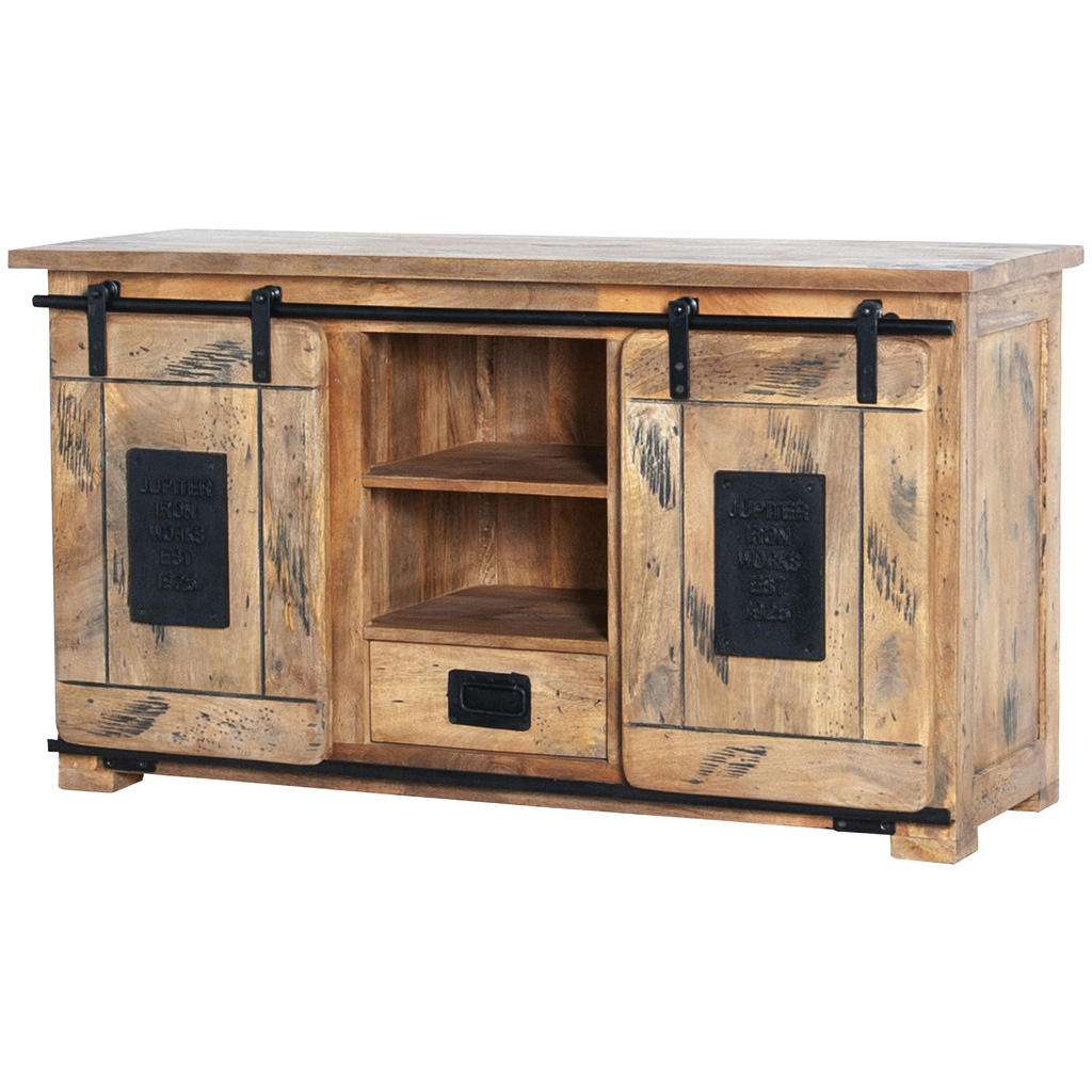 Landscape TV-ELEMENT Mangoholz massiv Mehrfarbig