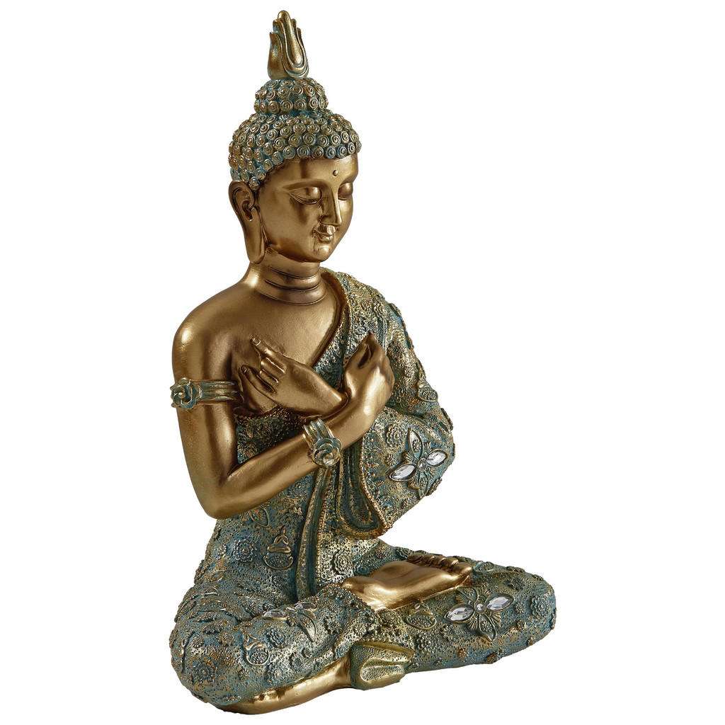 XXXL BUDDHA, Mehrfarbig, Gold, Orange