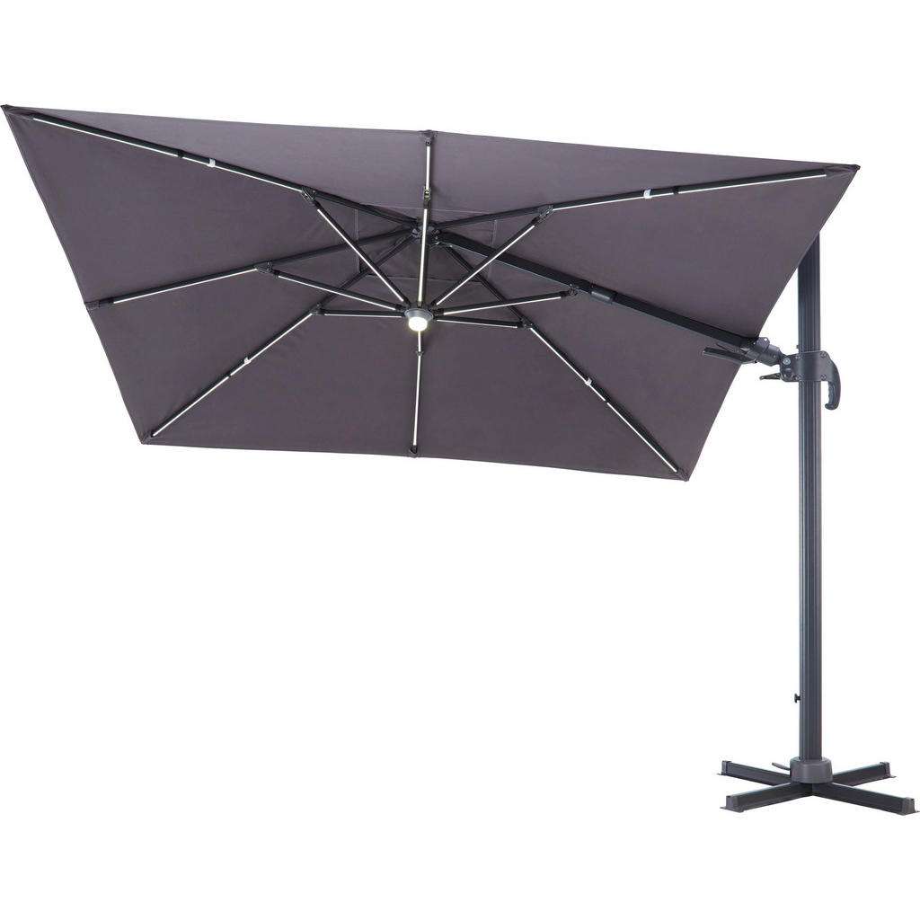 Ambia Garden AMPELSCHIRM 300X300 cm Grau
