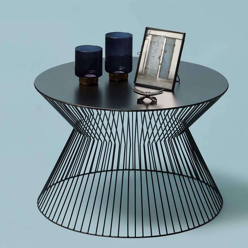 Sofatisch in Schwarz Diaboloform