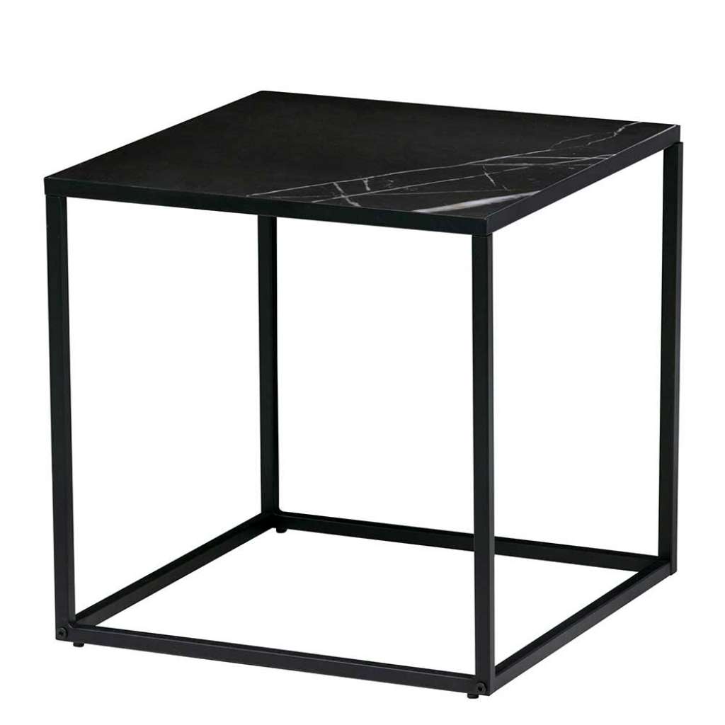 Sofatisch mit Porzellanplatte Schwarz