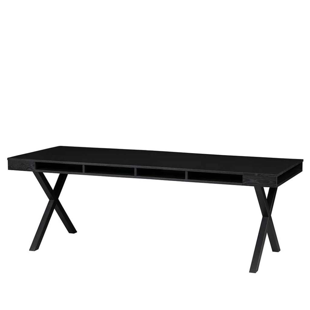 Esszimmer Tisch in Schwarz offenen Fächern