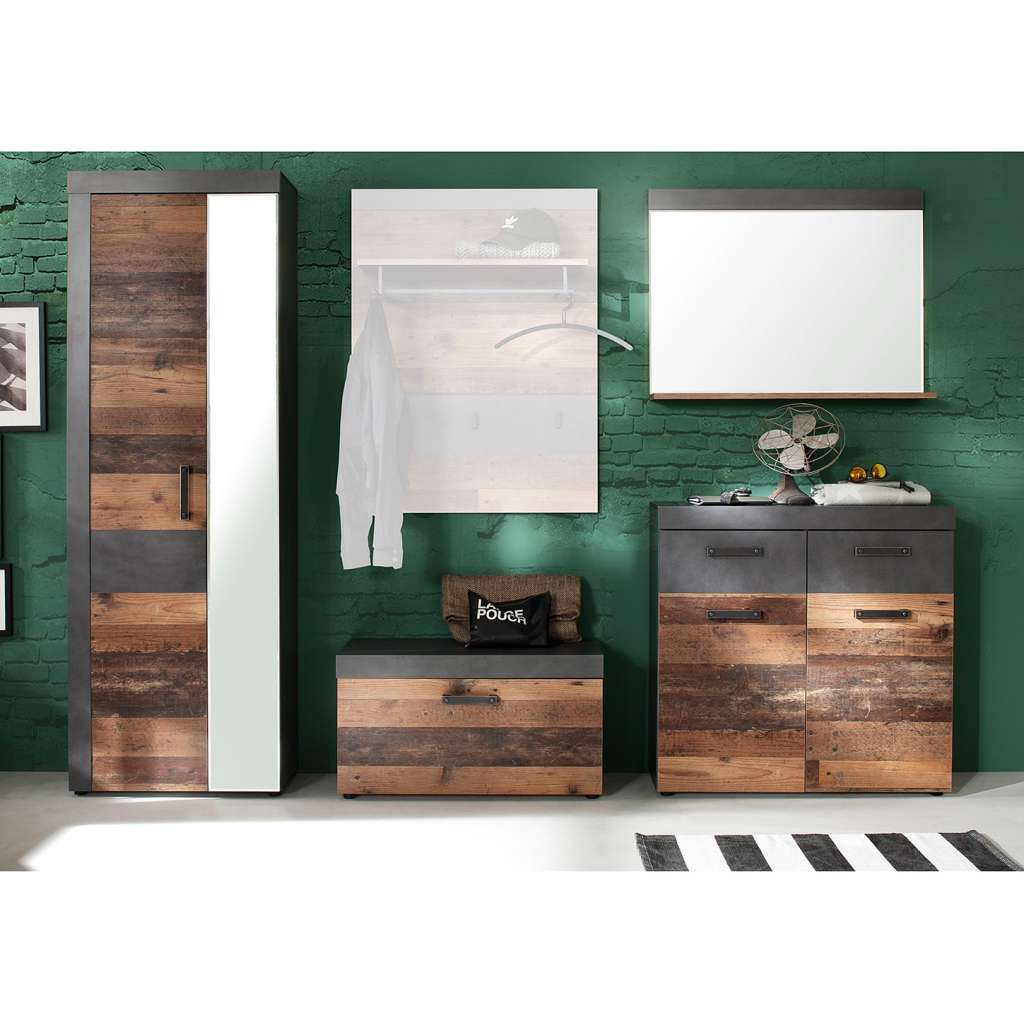 home24 Garderobenset Indy II (4-teilig)