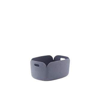 Muuto - Restore Aufbewahrungskorb eckig - blaugrau - indoor