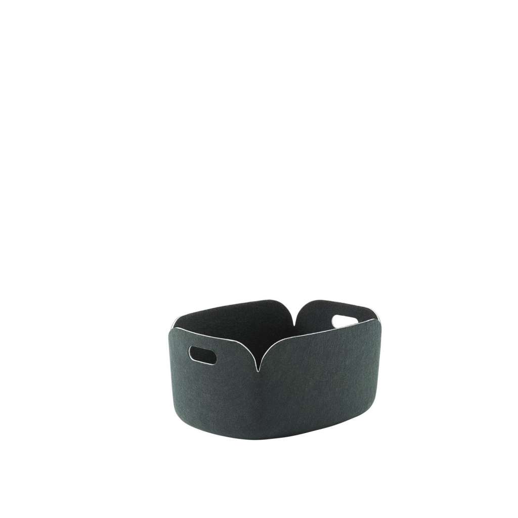 Muuto - Restore Aufbewahrungskorb eckig - dunkelgrün - indoor