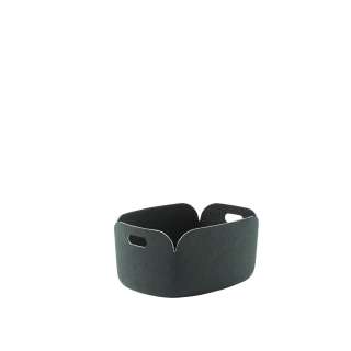 Muuto - Restore Aufbewahrungskorb eckig - dunkelgrün - indoor