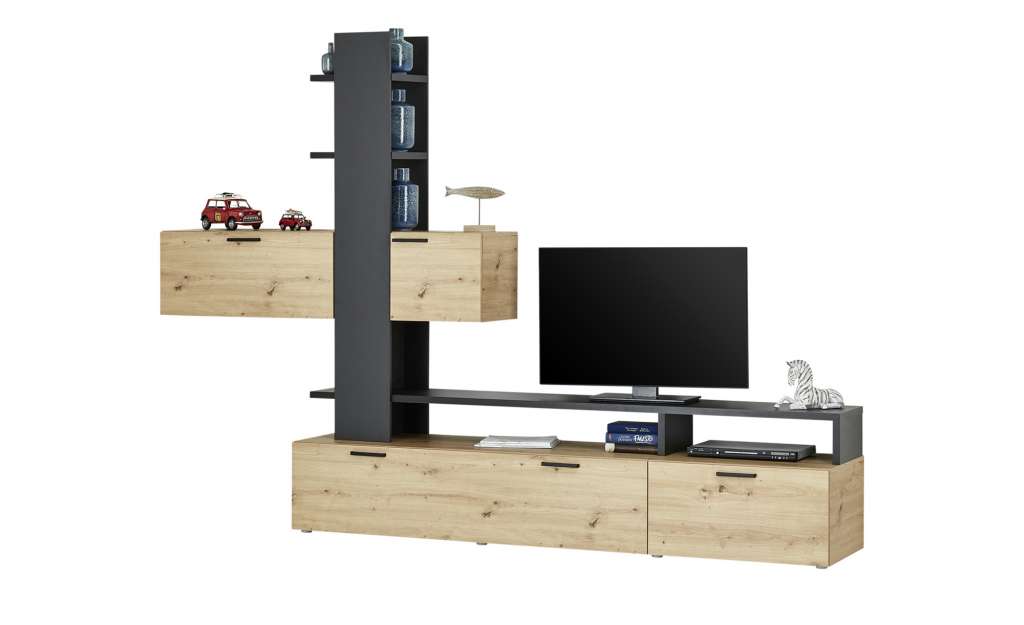 Wohnwand  Capri ¦ holzfarben ¦ Maße (cm): B: 292 H: 199,9 T: 48 Wohnwände - Höffner