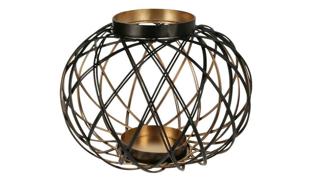 Windlicht ¦ gold ¦ Metall ¦ Maße (cm): H: 22 Ø: [32.0] Dekoration > Laternen & Windlichter - Höffner