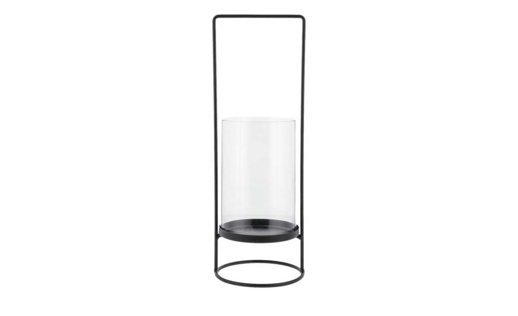 Windlicht ¦ schwarz ¦ Glas , Metall ¦ Maße (cm): H: 34 Ø: [12.0] Dekoration > Laternen & Windlichter - Höffner