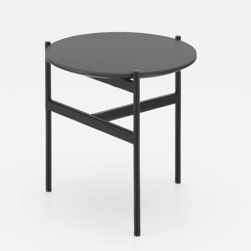 Beistelltisch in dunkel Grau und Schwarz 40 cm breit