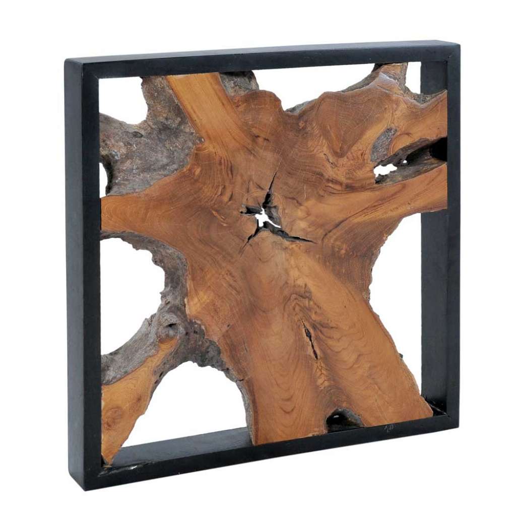 Wanddekoration aus Teak Wurzelholz 50 cm breit
