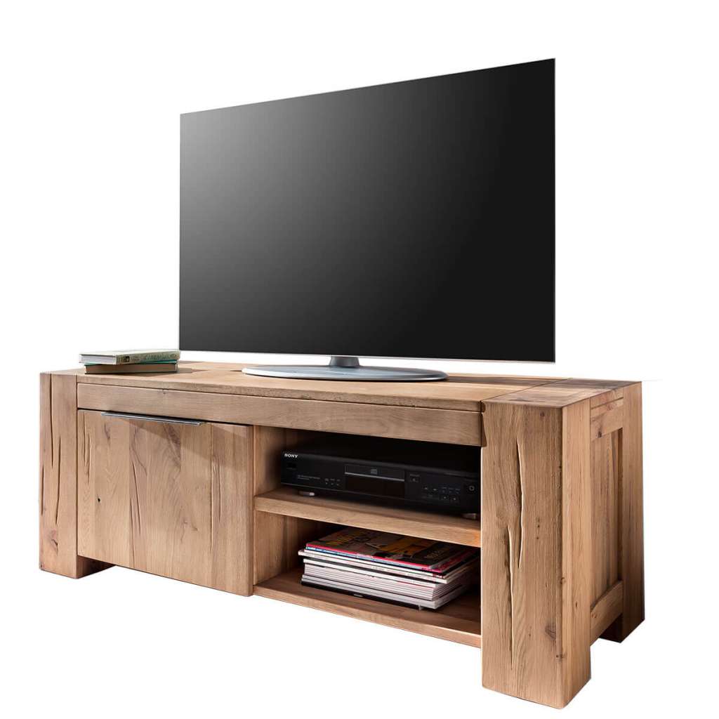 TV Lowboard in Eiche Natur geölt 130 cm
