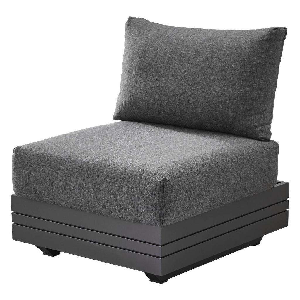Zebra Süd LOUNGESESSEL Grau, Grau Aluminium