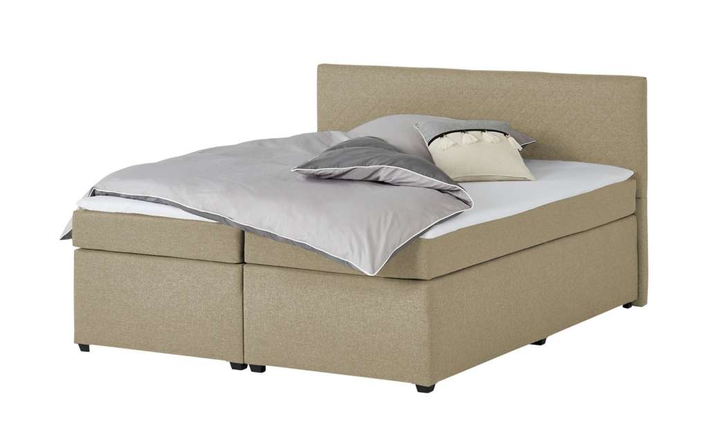 Boxspringbett  Countess ¦ beige ¦ Maße (cm): B: 187 H: 104 T: 209 Betten > Boxspringbetten > Boxspringbetten 180x200 - Höffner