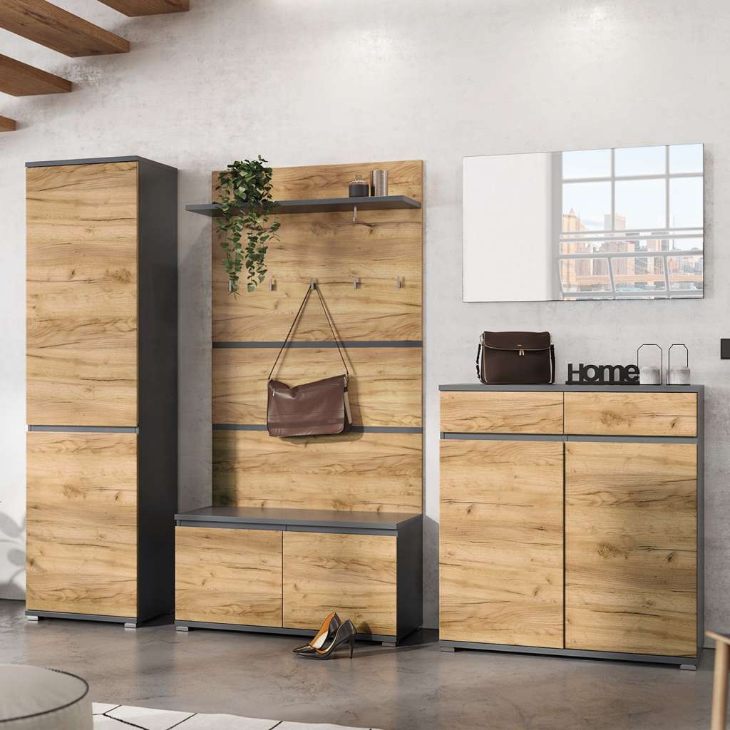 home24 Garderobenset Lissabon II (5-teilig)