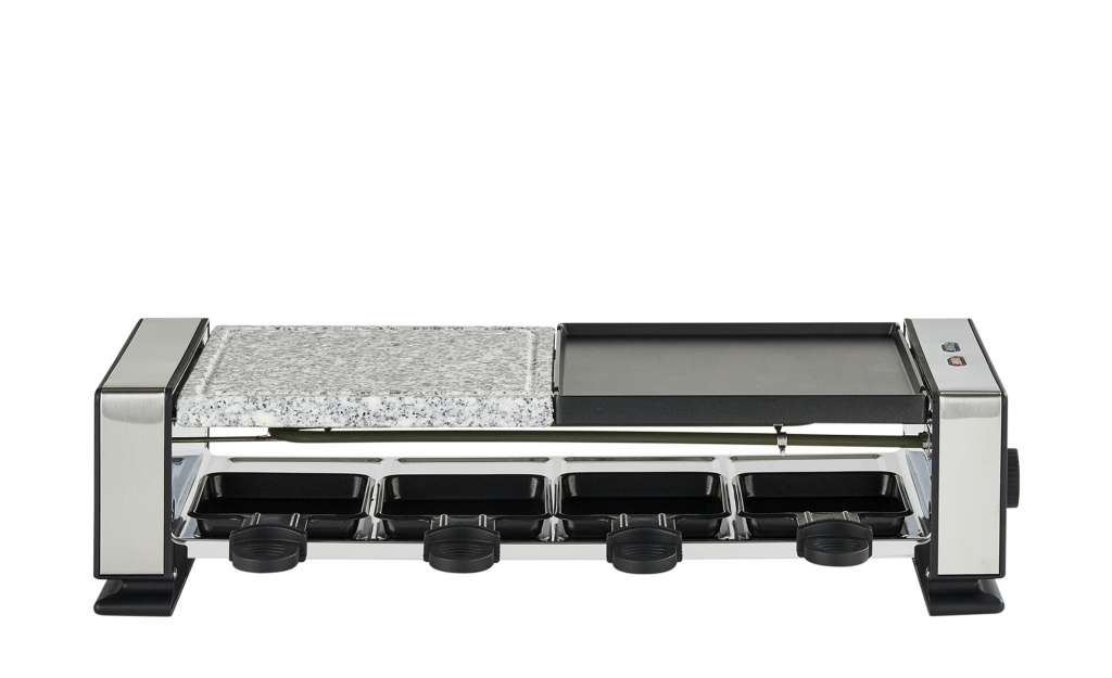 KHG Raclette-Grill  RG-1200G ¦ silber ¦ Kunststoff, Edelstahl ¦ Maße (cm): B: 47 H: 12 T: 20 Elektrokleingeräte > Backen, Kochen, Grillen - Höffner
