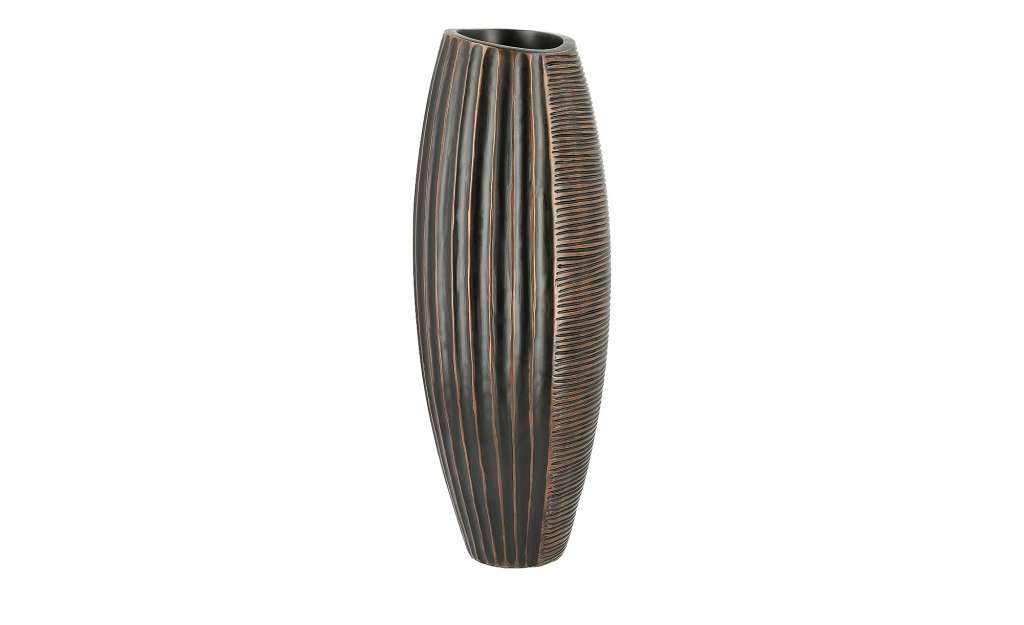 Deko Vase ¦ braun ¦ Polyresin (Kunstharz) ¦ Maße (cm): B: 18 H: 50 T: 18 Ø: [18.0] Dekoration > Vasen - Höffner