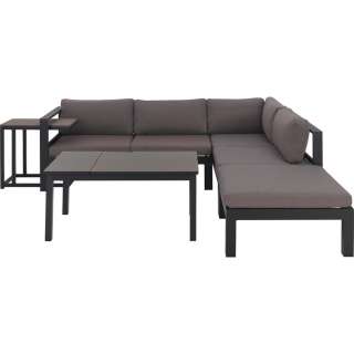 Amatio LOUNGEGARNITUR Grau, Braun Polywood® Aluminium