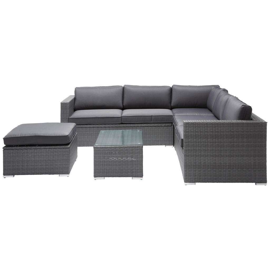 Ambia Garden LOUNGEGARNITUR Grau Stahl