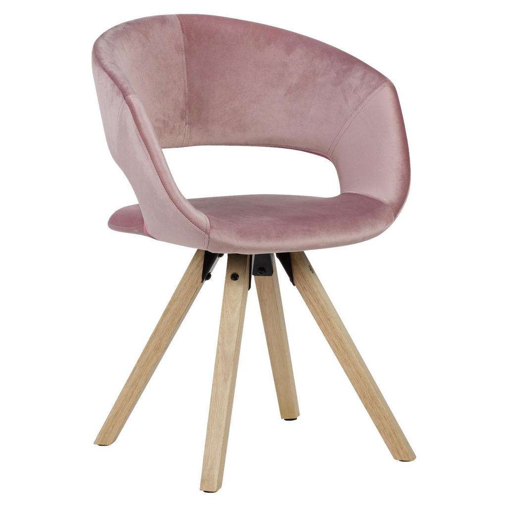 Carryhome ARMLEHNSTUHL Samt Rosa