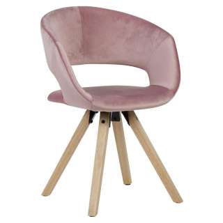 Carryhome ARMLEHNSTUHL Samt Rosa