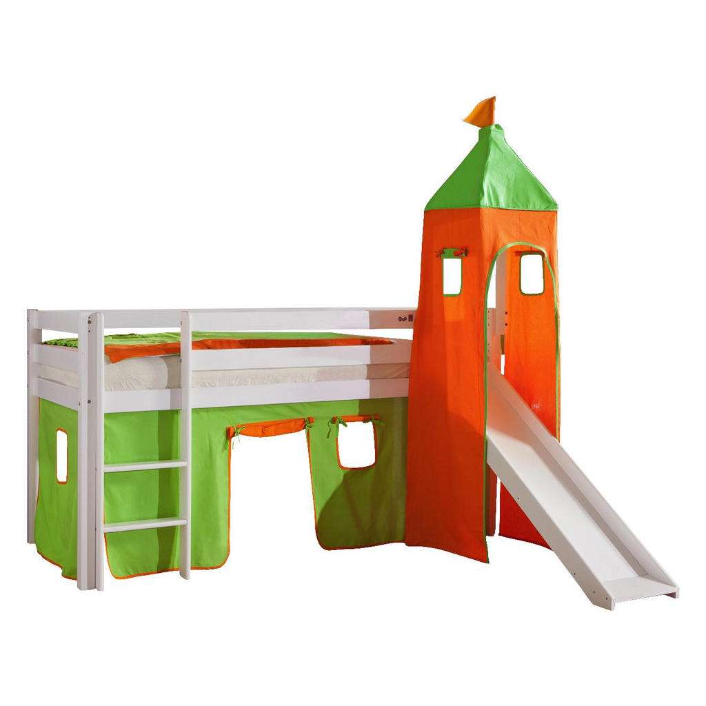 XXXL SPIELBETT Buche massiv 90/200 cm Mehrfarbig