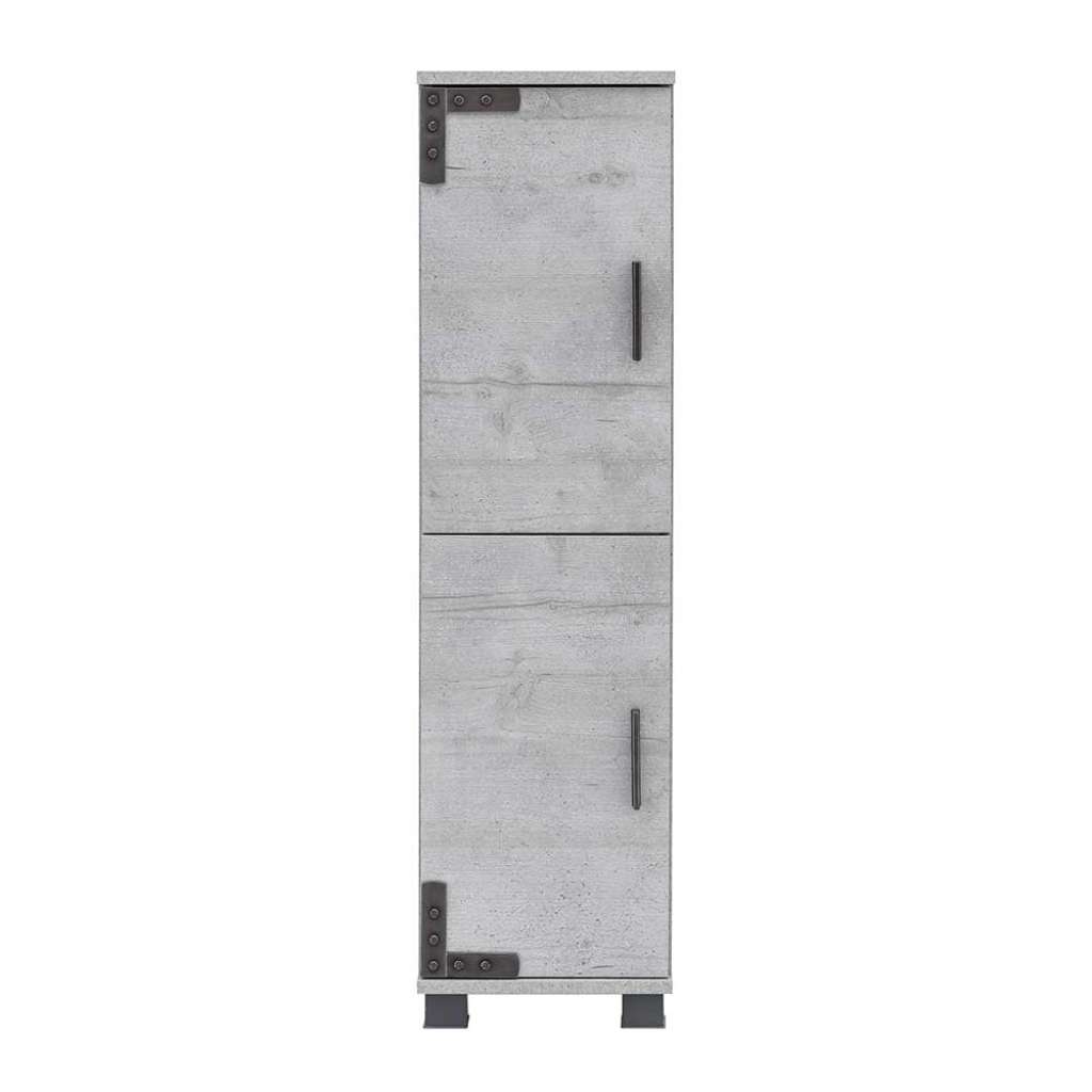 Badezimmer Hochschrank in Grau Industry Design