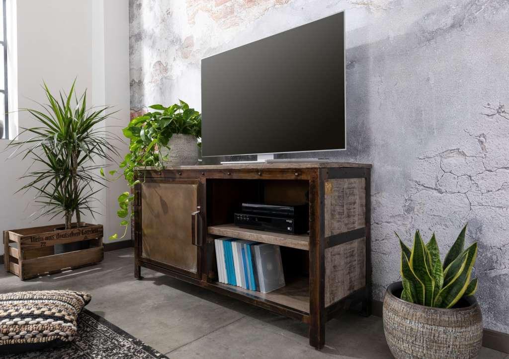 TV-Board Mango 120x40x62 braun lackiert HEAVY INDUSTRY #226