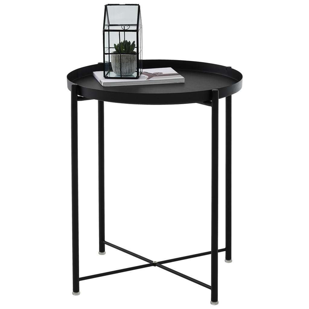 Carryhome BEISTELLTISCH rund Schwarz