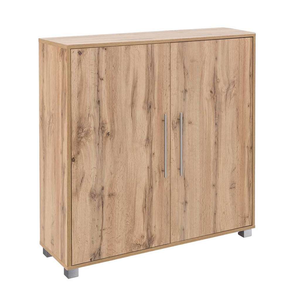 Garderobenschuhschrank in Eichefarben 105 cm hoch