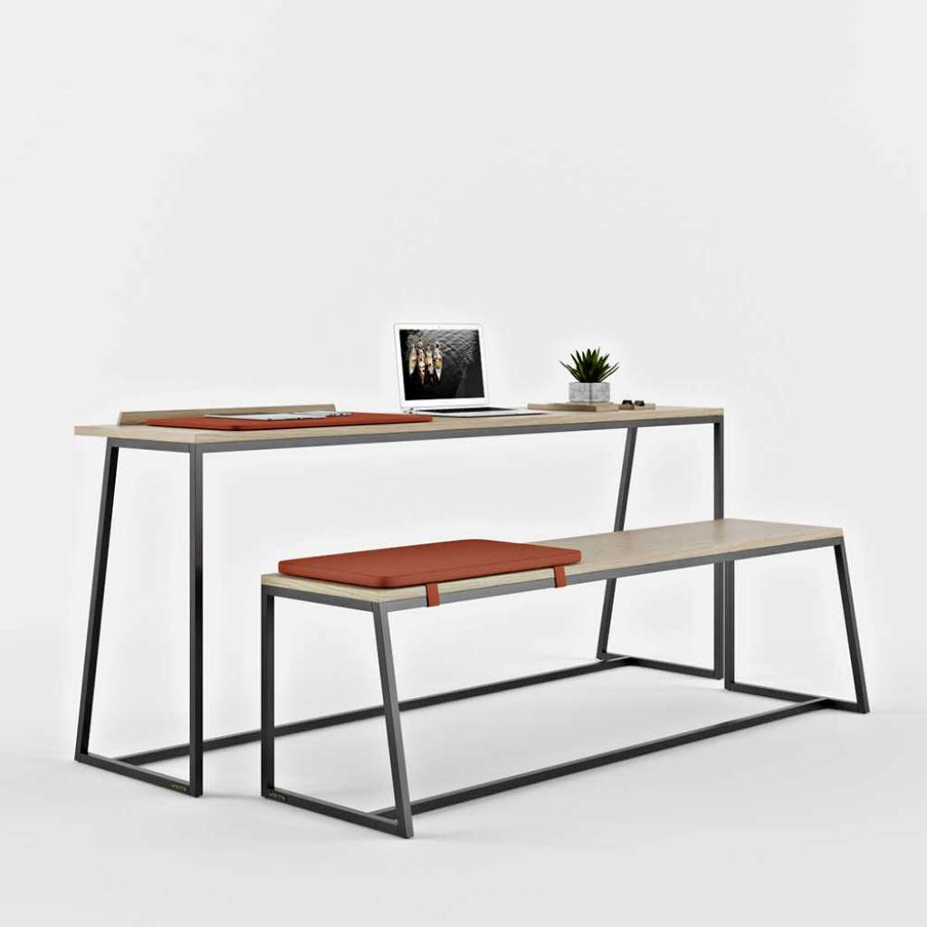 Bürokombination mit Eiche furniert modern (2-teilig)