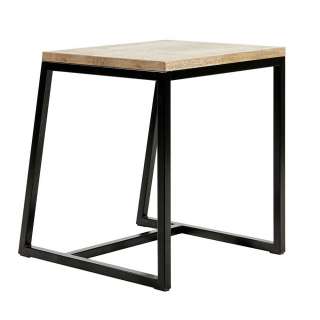 Sitzhocker in Schwarz Eiche furniert