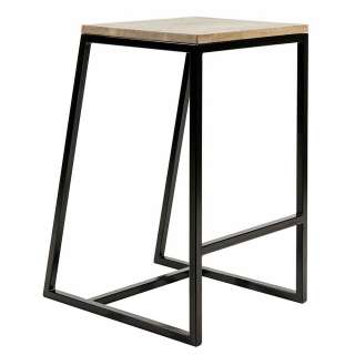 Design Küchenhocker mit Eiche furniert Bügelgestell