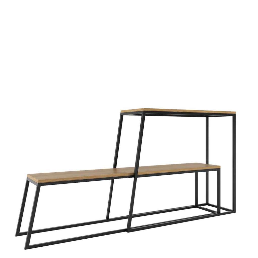 Standregal Set mit Eiche furniert modern (2-teilig)