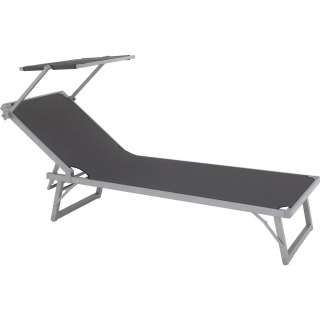 Ambia Garden GARTENLIEGE Aluminium pulverbeschichtet Grau